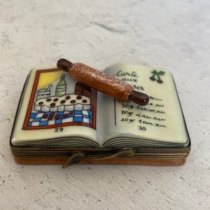 Vintage Limoges Cookbook and Rolling Pin